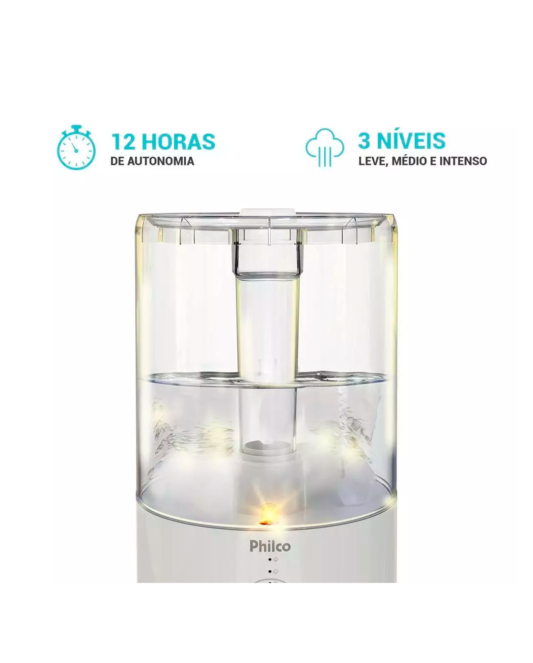 Umidificador 3 em 1 Philco 4,2L Óleos essenciais PUD04A