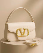 Bolsa Feminina De Mão E Transversal Modelo Elegante V Lux Com 2 Alças