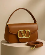 Bolsa Feminina De Mão E Transversal Modelo Elegante V Lux Com 2 Alças