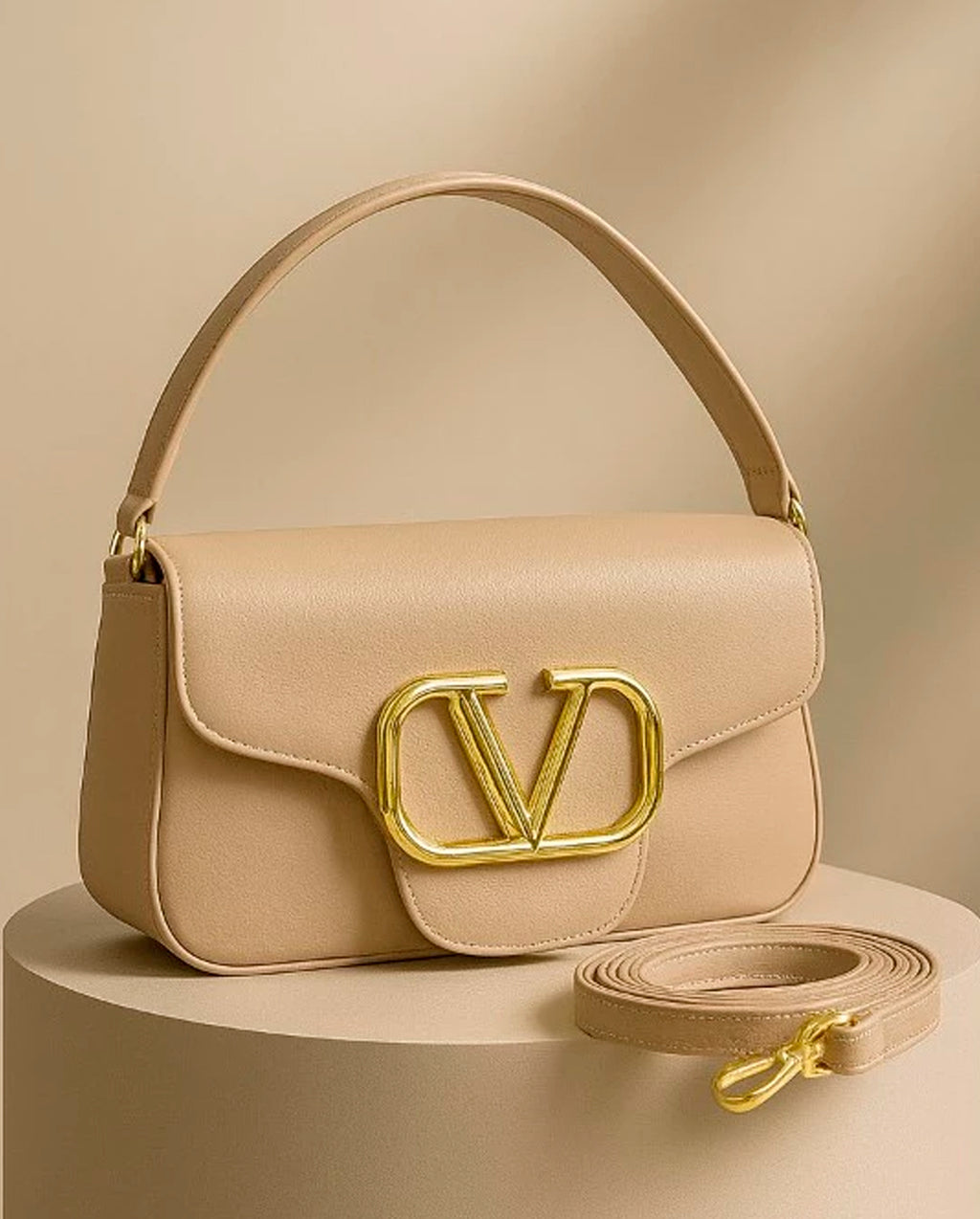 Bolsa Feminina De Mão E Transversal Modelo Elegante V Lux Com 2 Alças