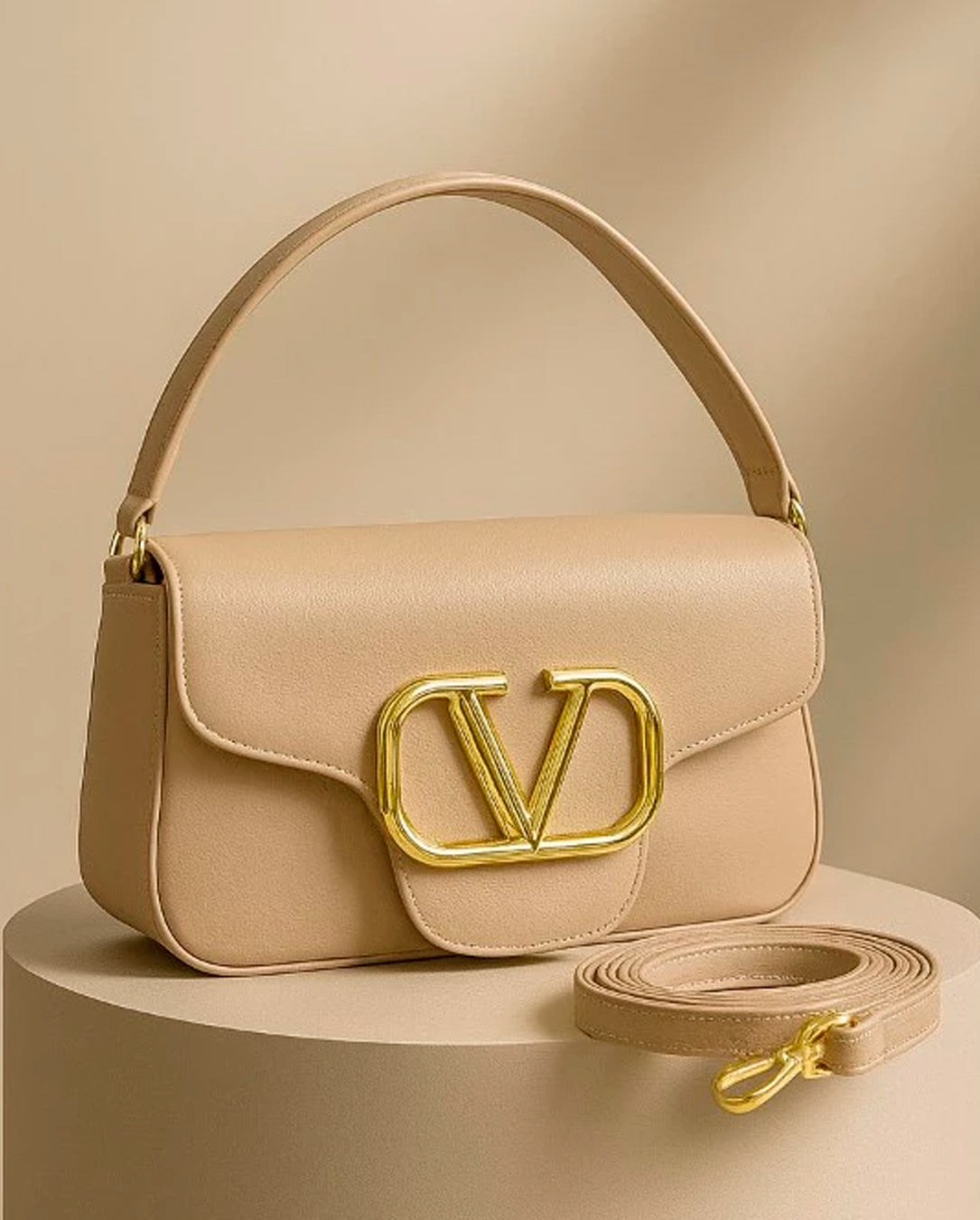 Bolsa Feminina De Mão E Transversal Modelo Elegante V Lux Com 2 Alças