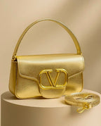 Bolsa Feminina De Mão E Transversal Modelo Elegante V Lux Com 2 Alças