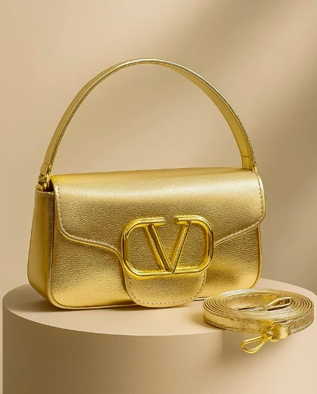 Bolsa Feminina De Mão E Transversal Modelo Elegante V Lux Com 2 Alças