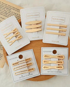 Kit 3 Grampos Sofisticados Dourado Metal Feminino