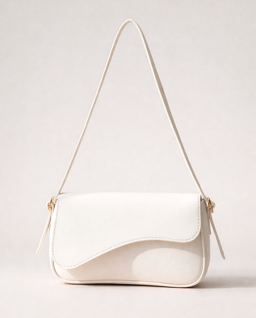Bolsa Feminina Baguete de Ombro Transversal Alça Regulável Elegante