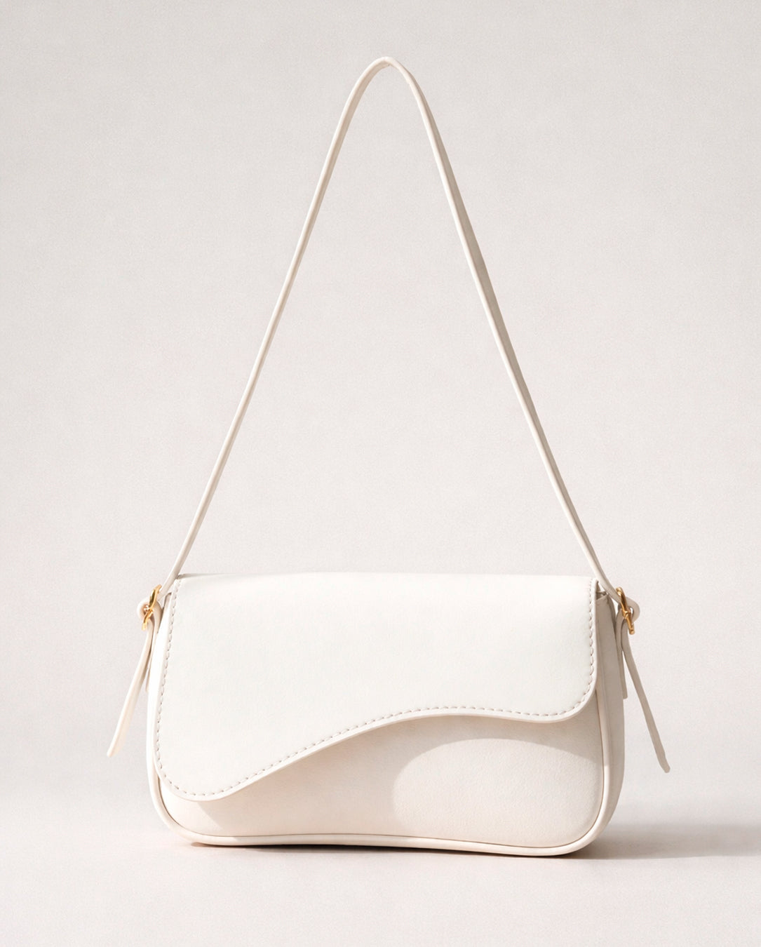 Bolsa Feminina Baguete de Ombro Transversal Alça Regulável Elegante
