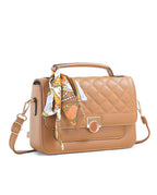 Bolsa De Mão E Transversal Feminina Média Com Lencinho Bau Tiracolo Com Alça Fang