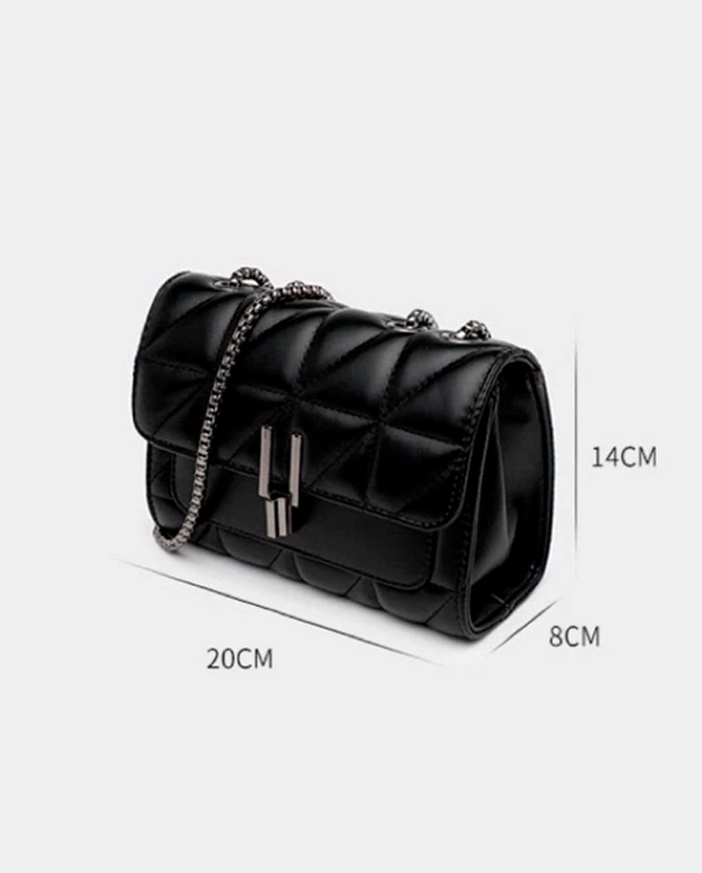 Bolsa Transversal Modelo Helô Fashion Ombro Crossbody Alça Corrente