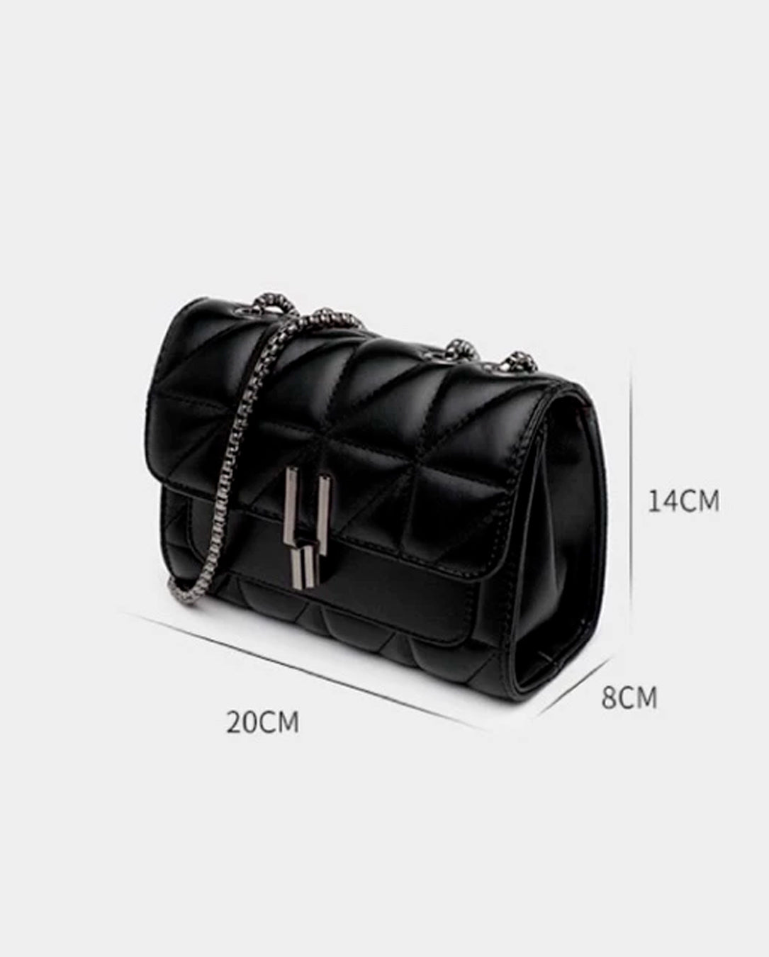 Bolsa Transversal Modelo Helô Fashion Ombro Crossbody Alça Corrente