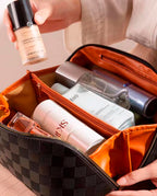 Bolsa Necessaire Feminina Grande Organizador Em Couro Sintético