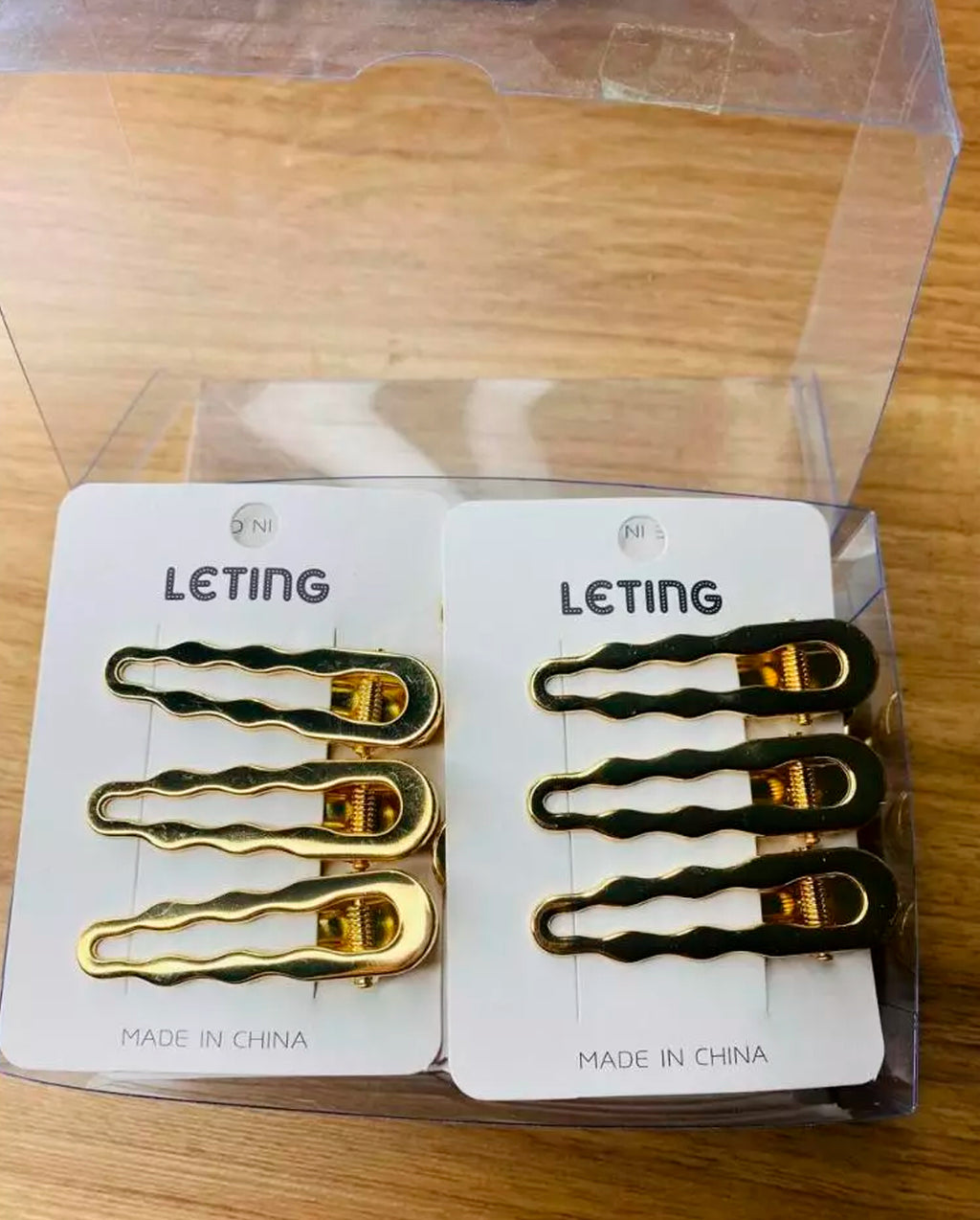 Kit 3 Grampos Sofisticados Dourado Metal Feminino