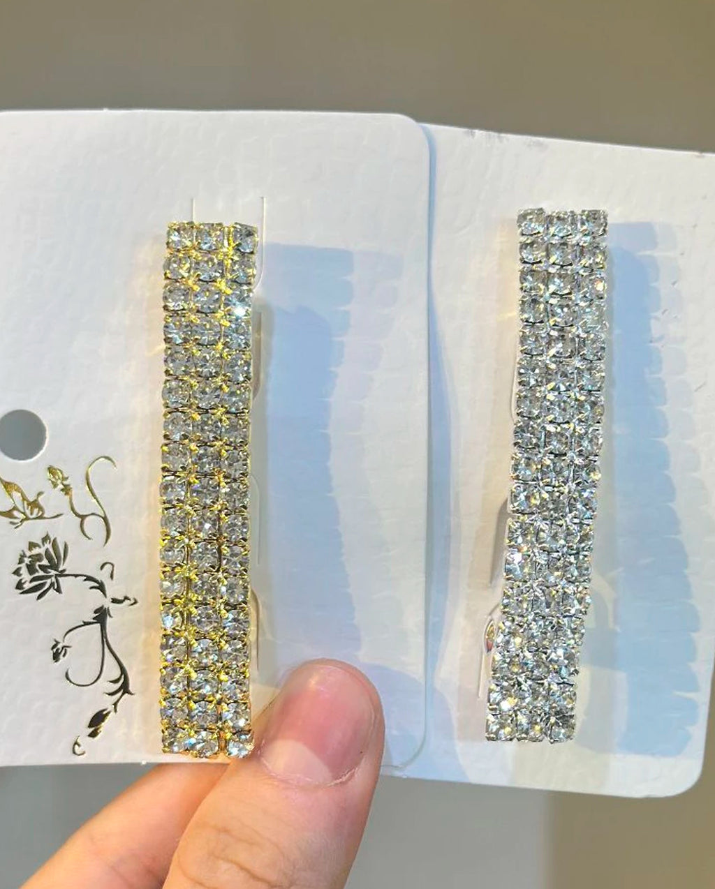 Kit 1 a 3 Unidades Grampos Para Cabelo com Strass De Metal