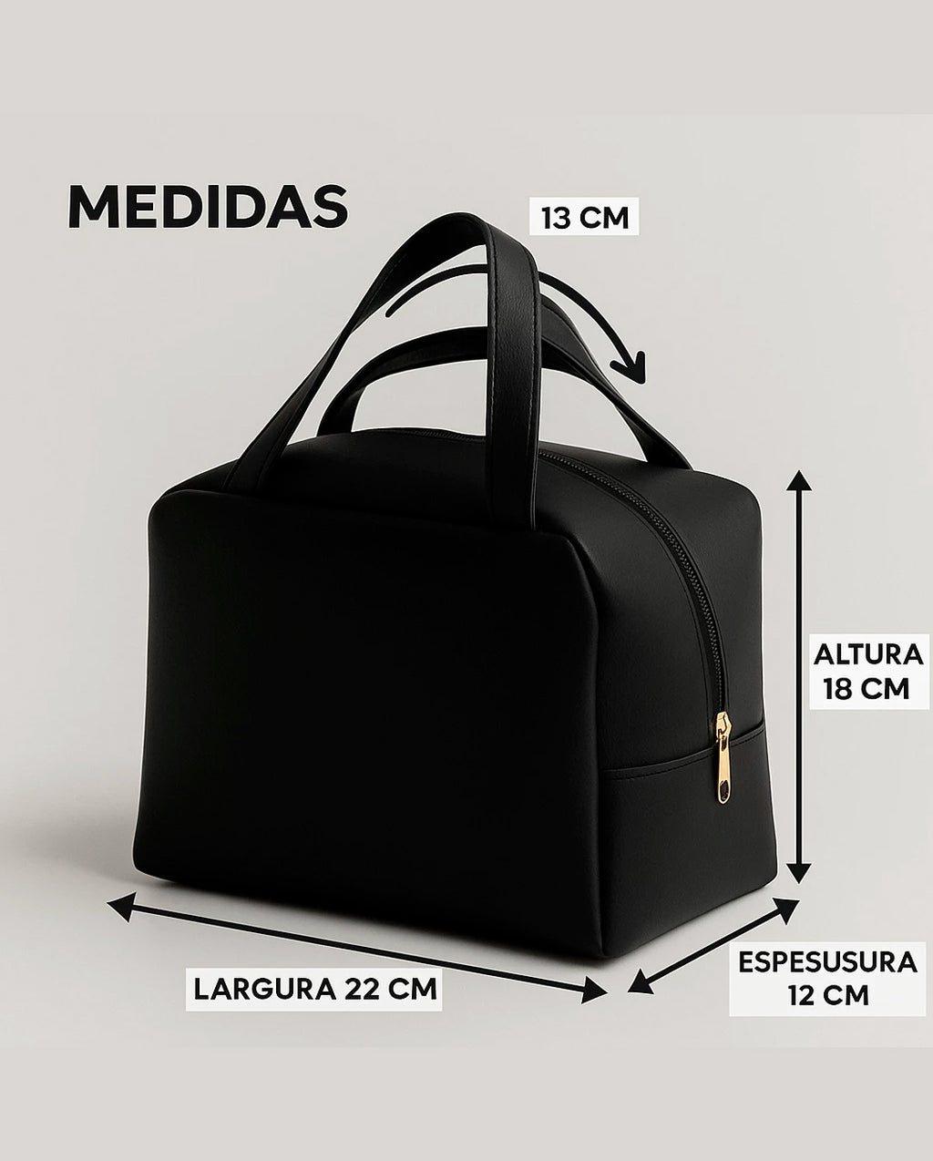 Bolsa Necessaire Feminina Organizadora Espaçosa com Zíper Impermeável