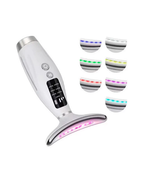 Massageador De Pele Firmeza Pescoço Led de 7 Modos Massageador Portátil Beleza para Rosto e Pescoço