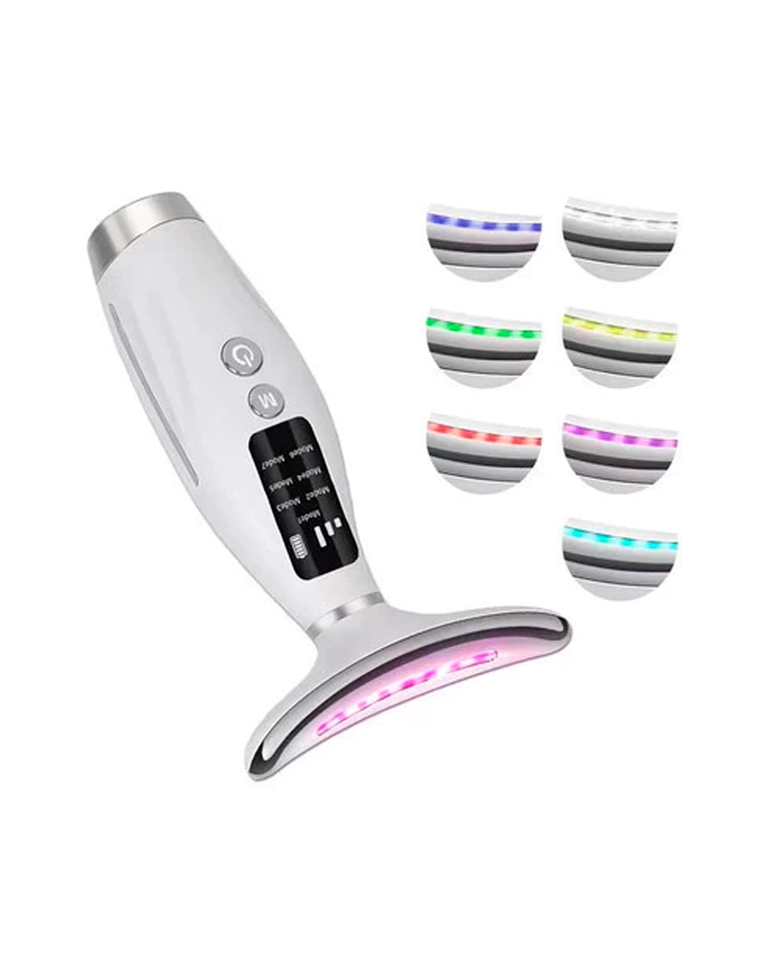 Massageador De Pele Firmeza Pescoço Led de 7 Modos Massageador Portátil Beleza para Rosto e Pescoço