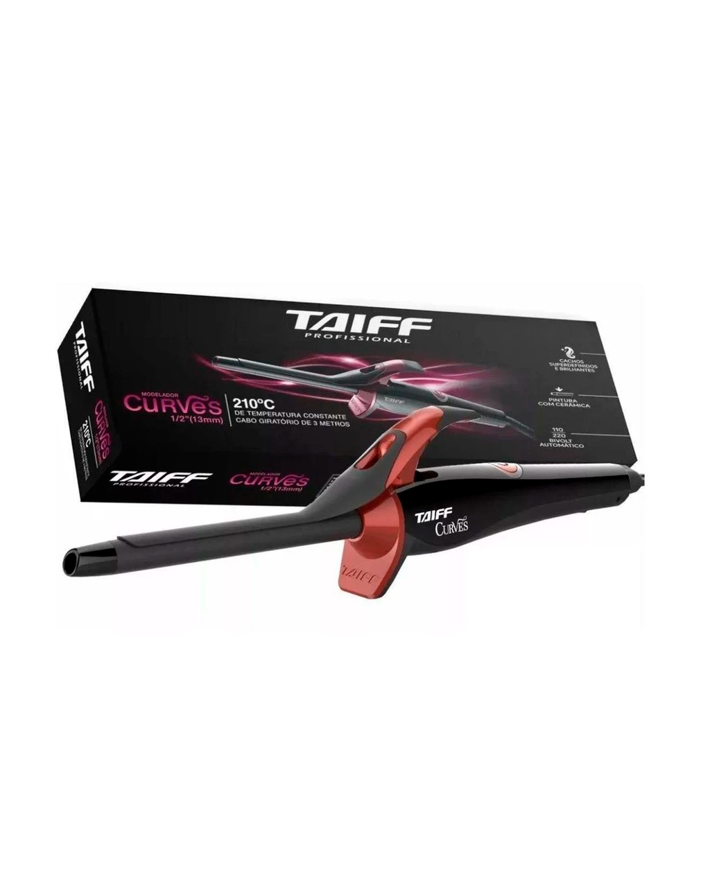 Modelador de Cachos Curves 13mm Bivolt Automático Taiff