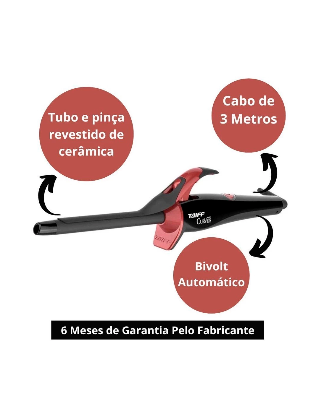 Modelador de Cachos Curves 13mm Bivolt Automático Taiff