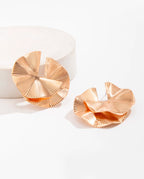 Brincos De Metal Orgânico Empilhados De 2 Camadas Feminino