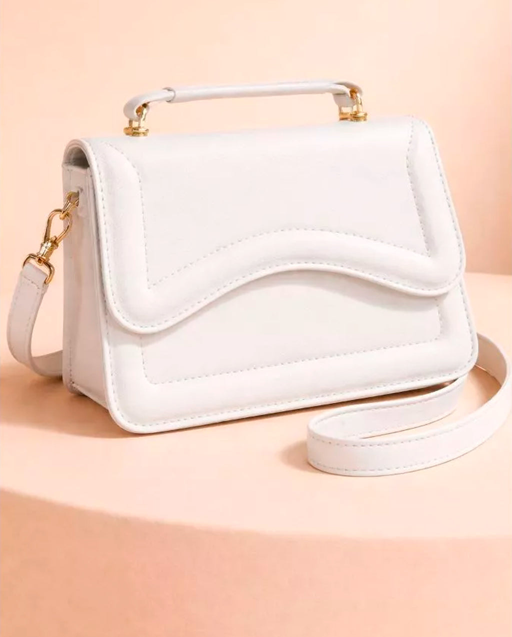Bolsa Feminina De Mão E Transversal Modelo Vega Design Metalizado