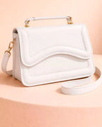 Bolsa Feminina De Mão E Transversal Modelo Vega Design Metalizado