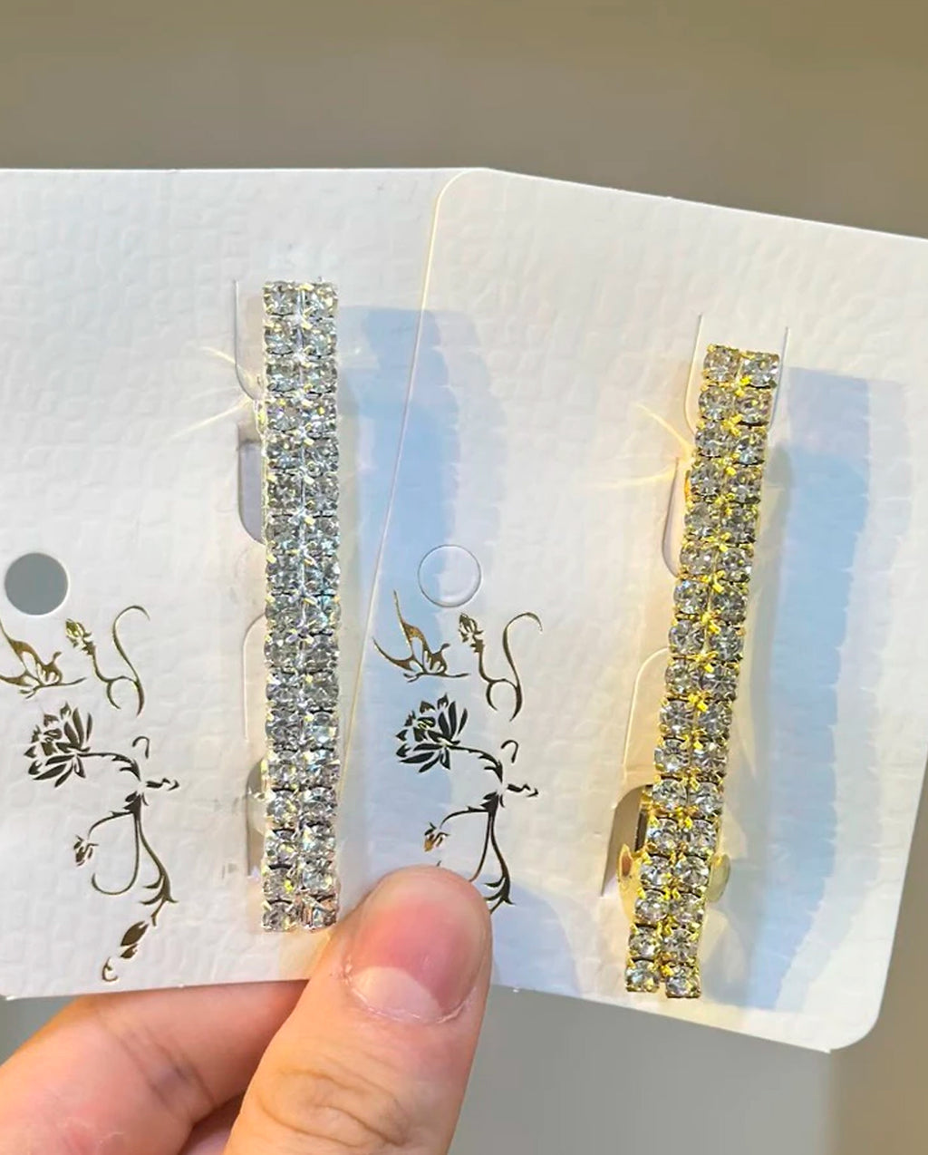 Kit 1 a 3 Unidades Grampos Para Cabelo com Strass De Metal