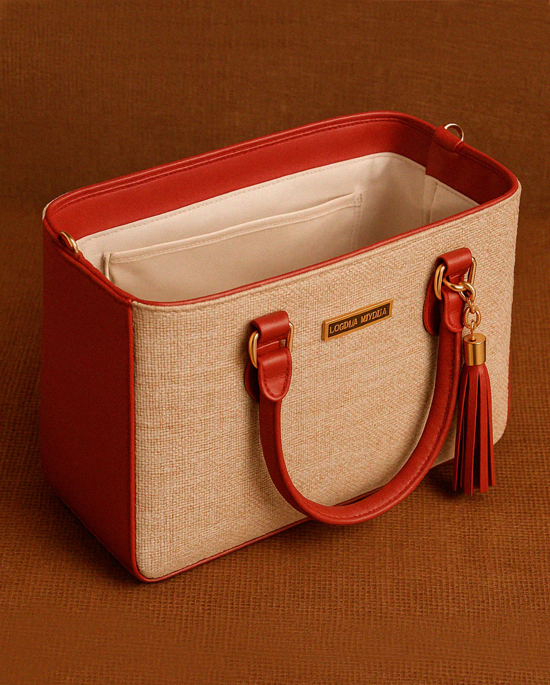 Bolsa Feminina Lorena Vitória Estilo Palha Chic Com Alça De Mão E Transversal