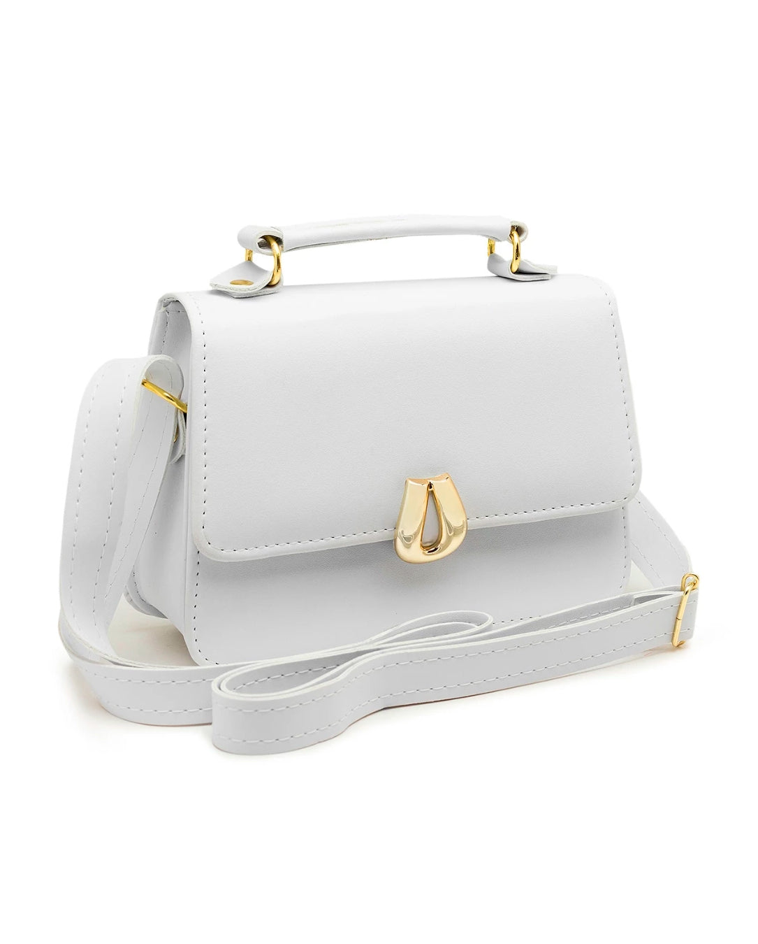 Bolsa Feminina Mini De Mão E Transversal Com 2 Alças Em Couro Ecológico