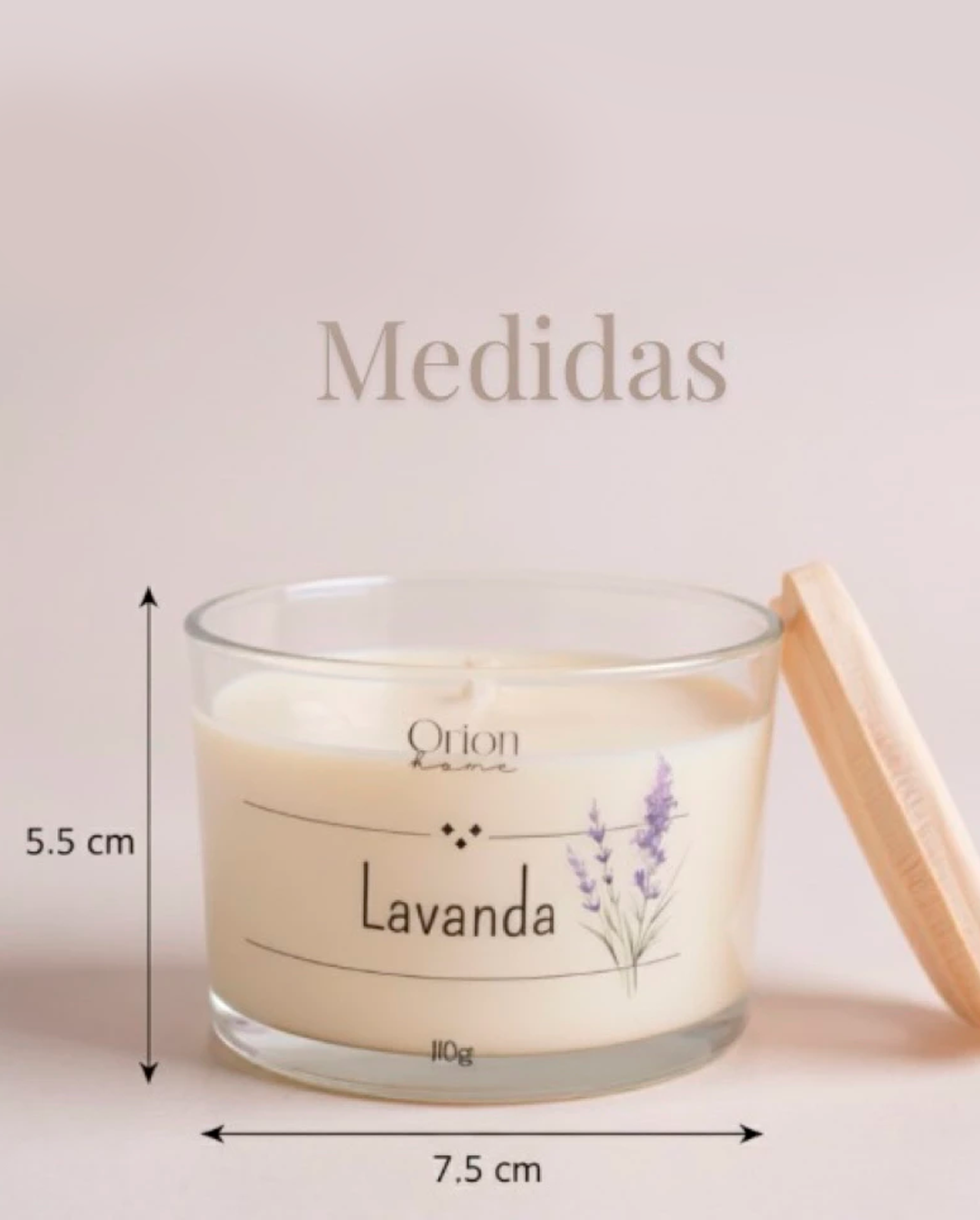 Vela Aromática Artesanal Premium 110g Vários Aromas Com Especiarias E Tampa De Madeira