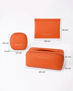 Kit 3 Bolsas Necessaire Feminina Organizadora Espaçosa Para Viagem