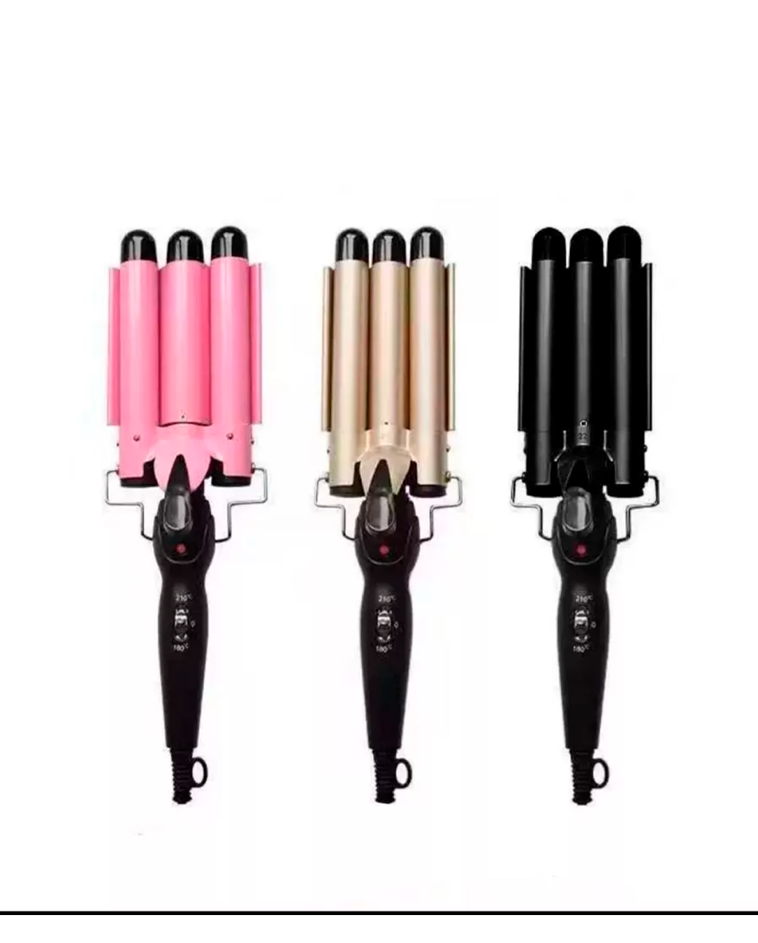 Chapinha Triondas Ondulador Triplo 22mm Modelador de Cachos Onda