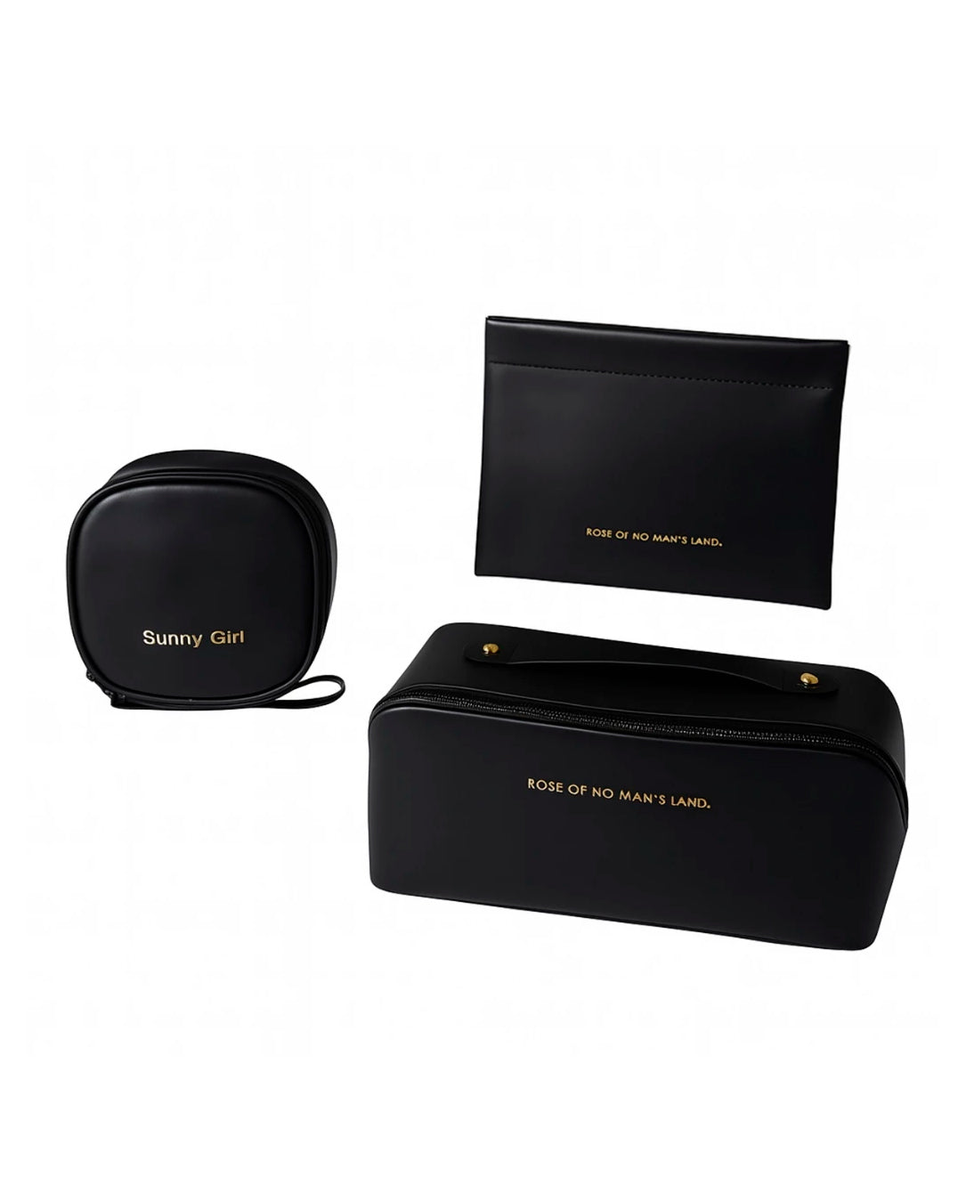 Kit 3 Bolsas Necessaire Feminina Organizadora Espaçosa Para Viagem