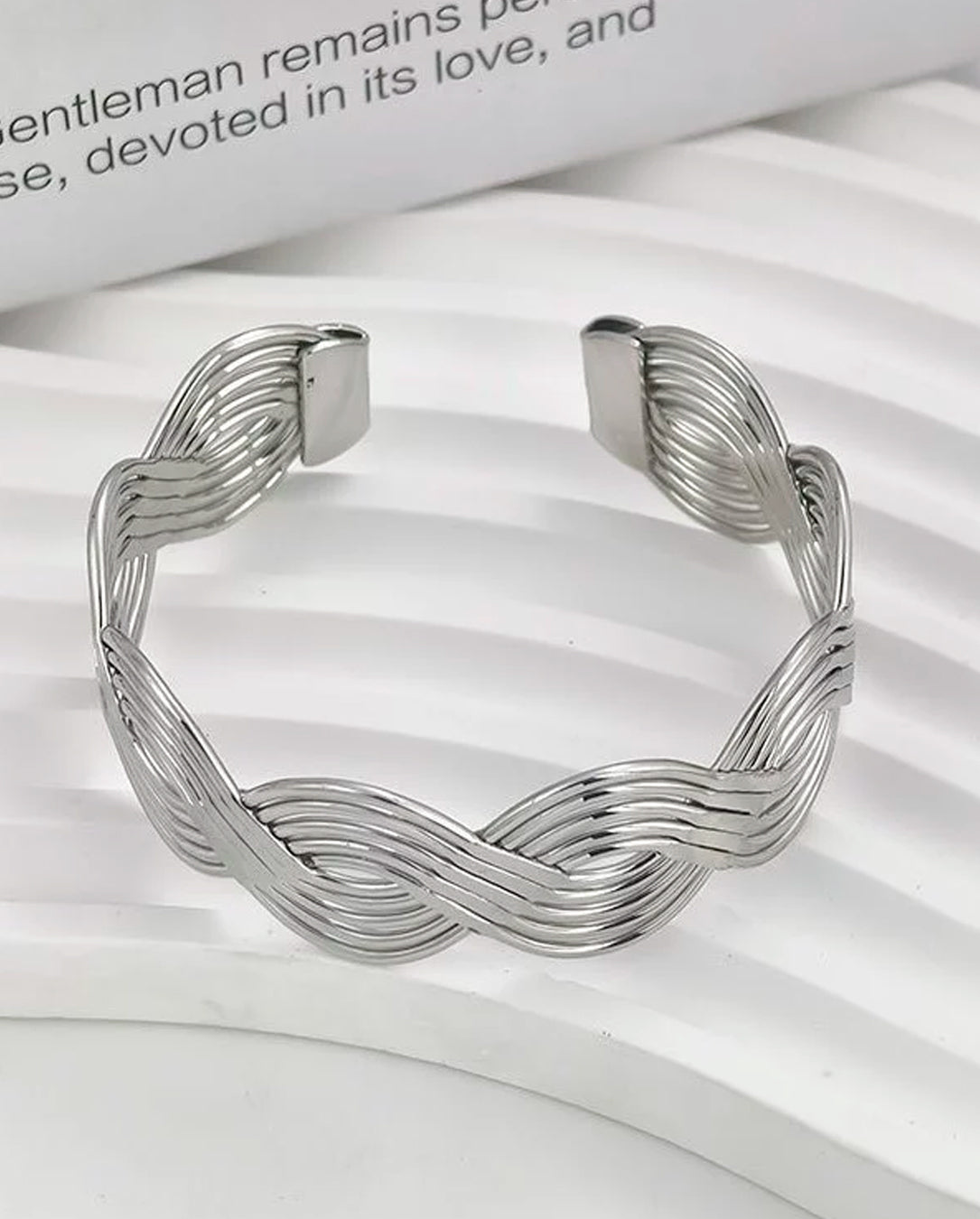 Pulseira Geométrica Ouro Vazada Estilo Ins Fashion Ajustável