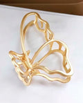 Presilha De Metal De Cabelo Borboleta Para Cabelo Dourado e Prata