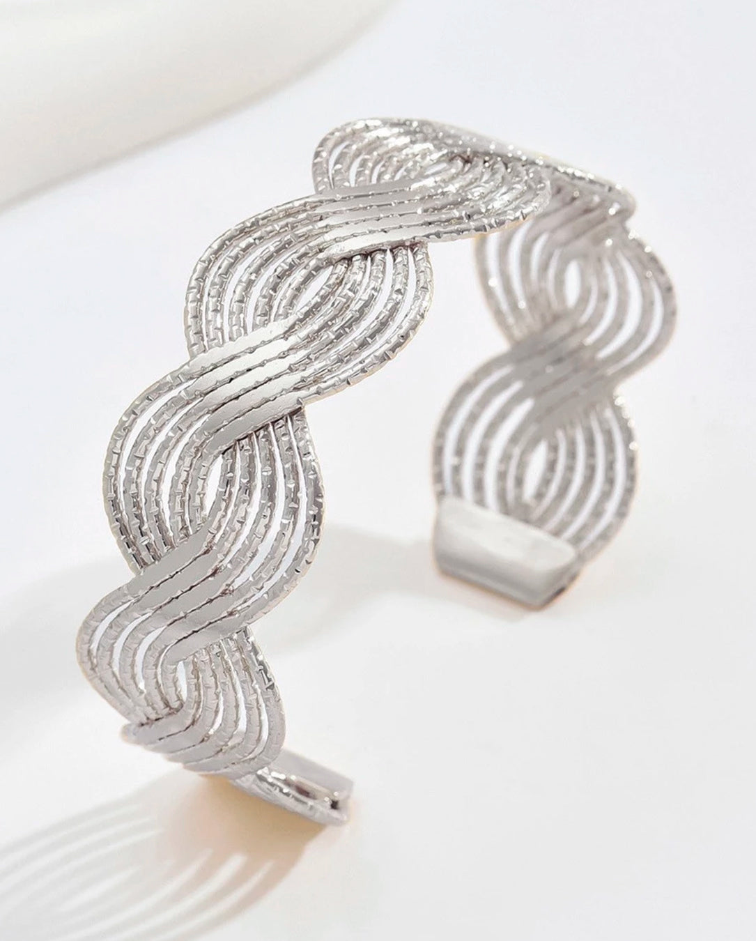 Pulseira Geométrica Ouro Vazada Estilo Ins Fashion Ajustável