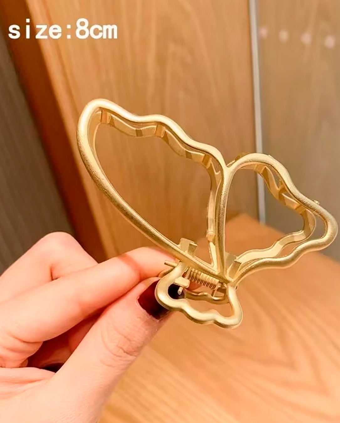 Presilha De Metal De Cabelo Borboleta Para Cabelo Dourado e Prata