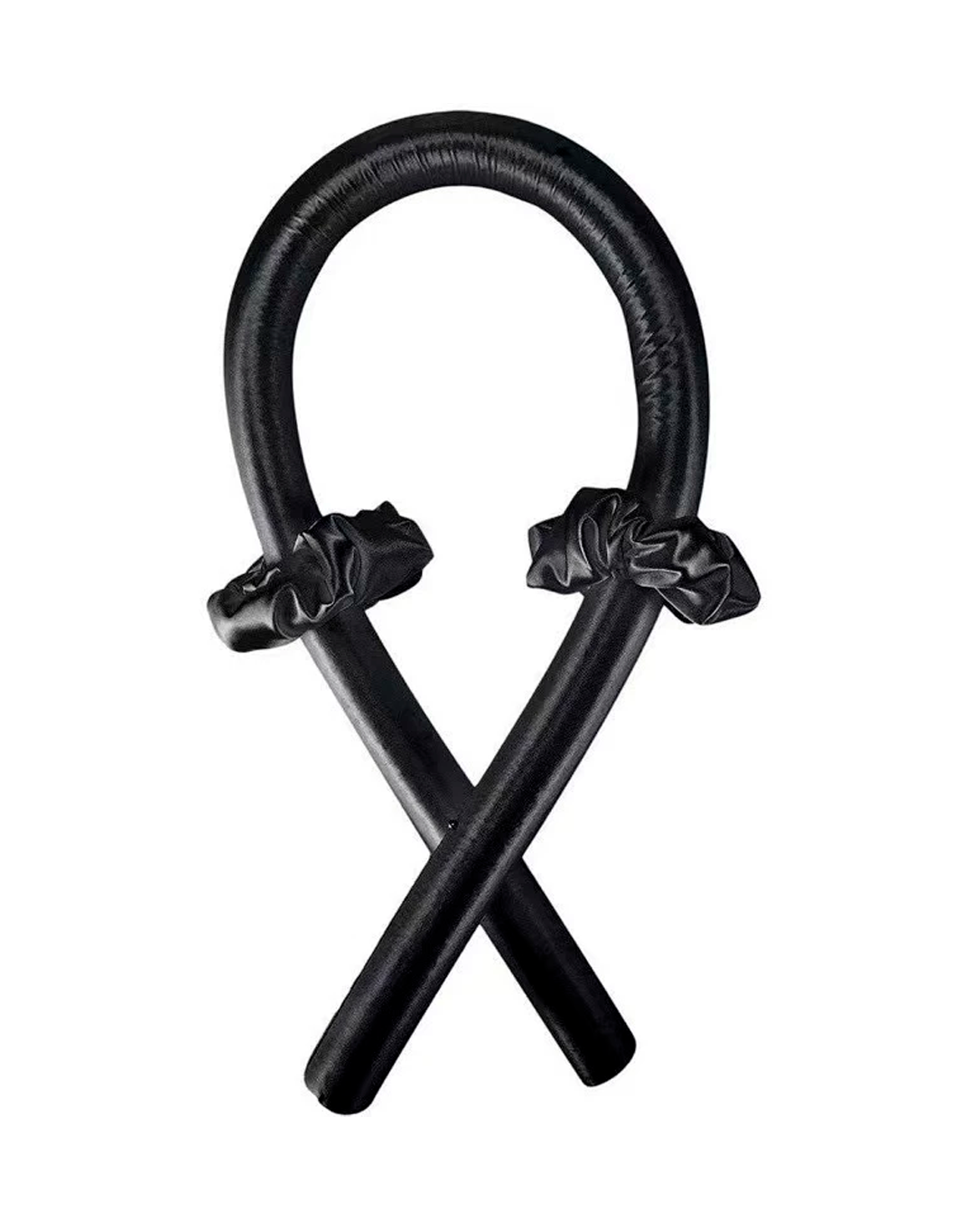Modelador De Cachos Cabelo Curling Rod Cetim Sem Calor + 2 Scrunchies