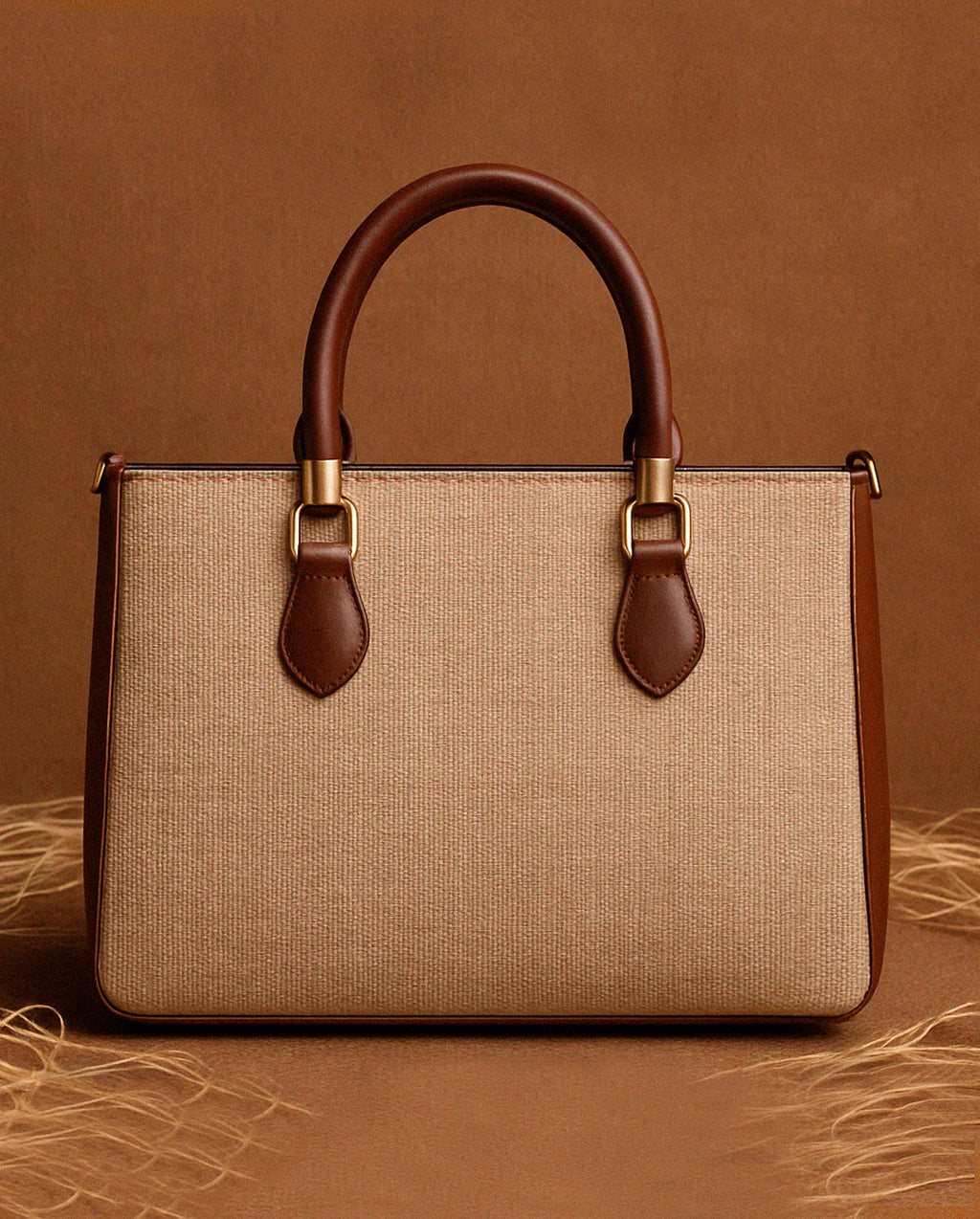 Bolsa Feminina Lorena Vitória Estilo Palha Chic Com Alça De Mão E Transversal