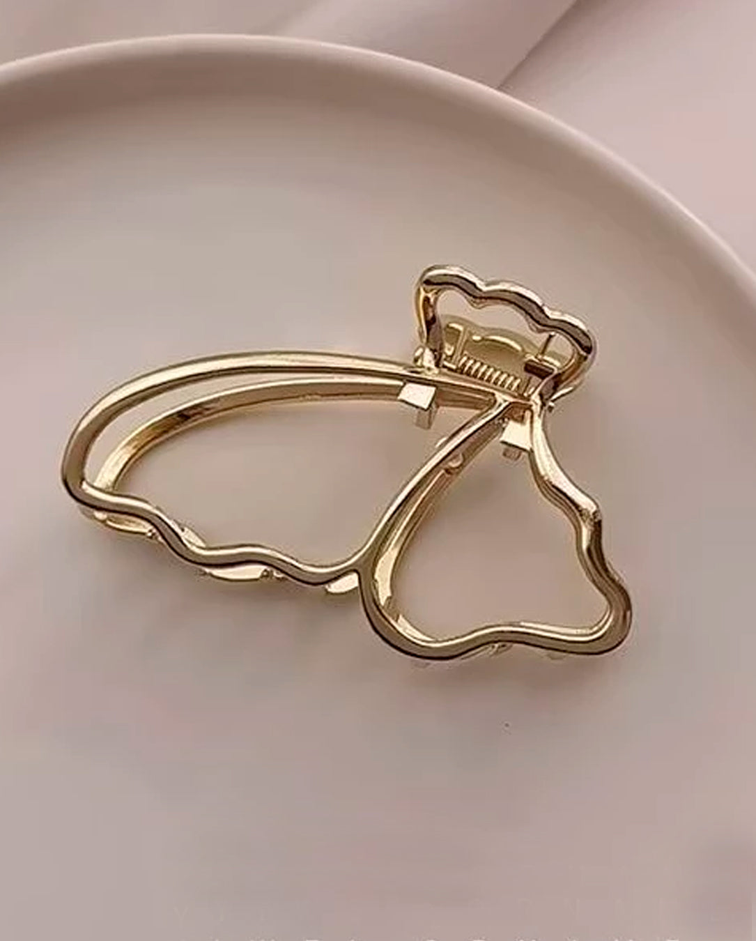Presilha De Metal De Cabelo Borboleta Para Cabelo Dourado e Prata