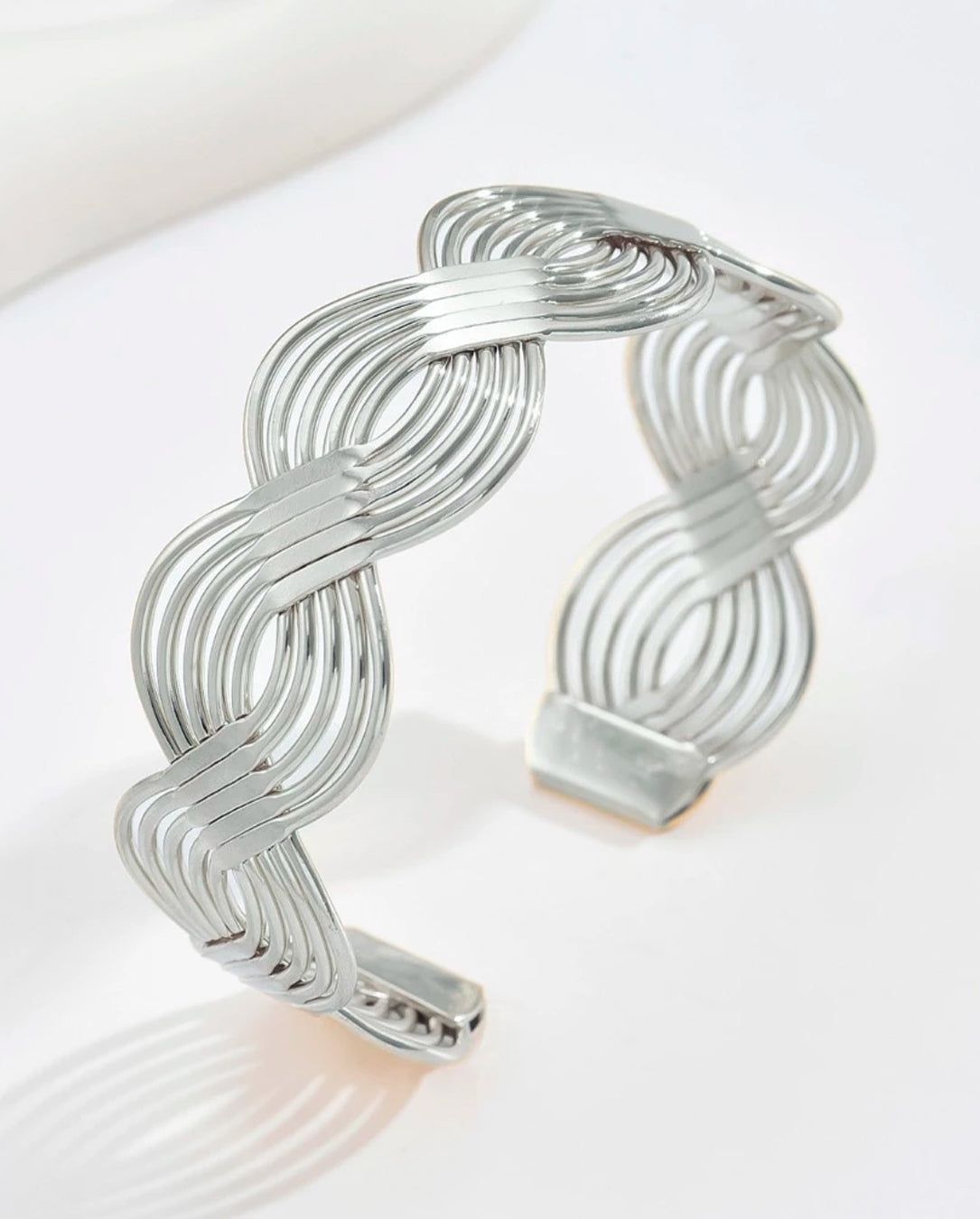Pulseira Geométrica Ouro Vazada Estilo Ins Fashion Ajustável