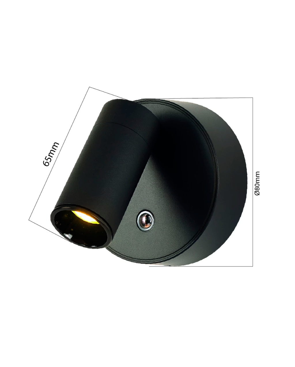 Arandela Spot Luminária Cabeceira Recarregável Led Redonda 3W Com 3 Tons de Luz Bivolt
