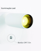 Arandela Spot Luminária Cabeceira Recarregável Led Redonda 3W Com 3 Tons de Luz Bivolt