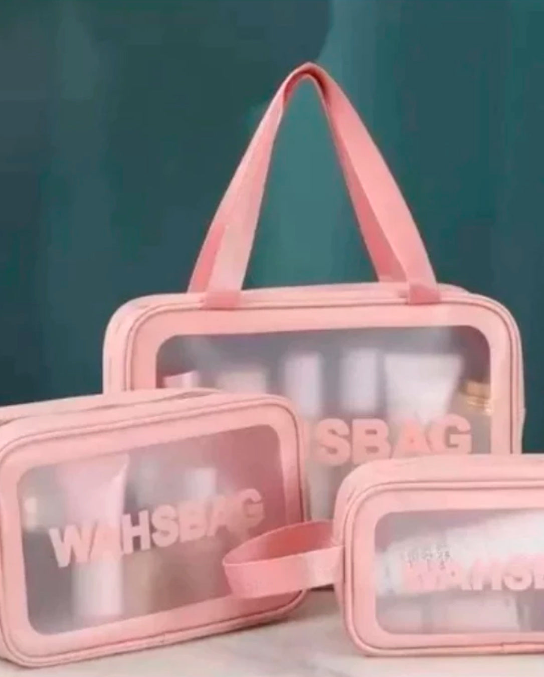 Kit 3 Bolsas Necessaire Impermeável Washbag Bolsa Organizadora Multifuncional