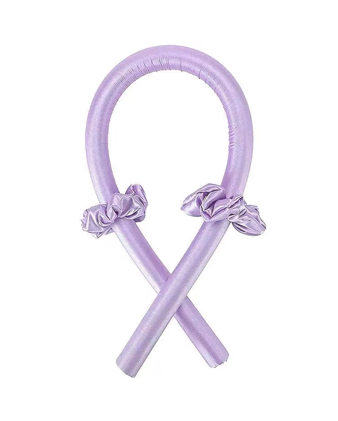 Modelador De Cachos Cabelo Curling Rod Cetim Sem Calor + 2 Scrunchies