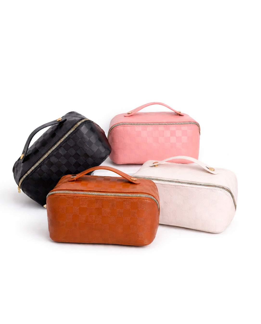 Bolsa Necessaire Feminina Grande Organizador Em Couro Sintético