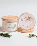 Vela Aromática Artesanal Premium 110g Vários Aromas Com Especiarias E Tampa De Madeira