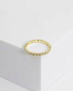 Anel Aparador de Aliança Cravejado Brilhante Banhado a Ouro ou Prata