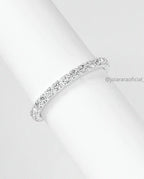 Anel Aparador de Aliança Cravejado Brilhante Banhado a Ouro ou Prata