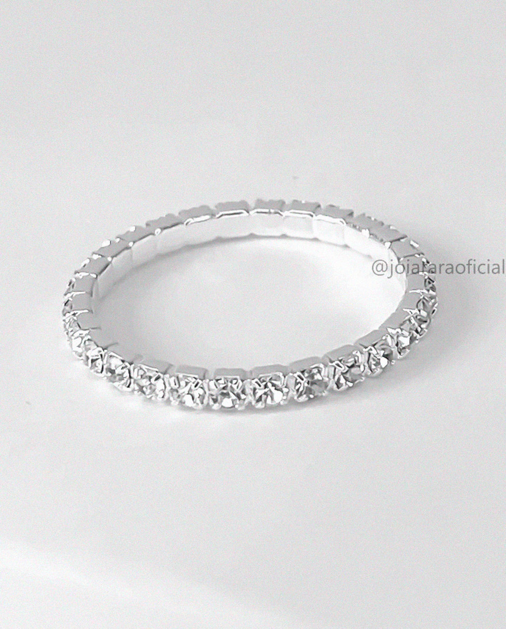 Anel Aparador de Aliança Cravejado Brilhante Banhado a Ouro ou Prata