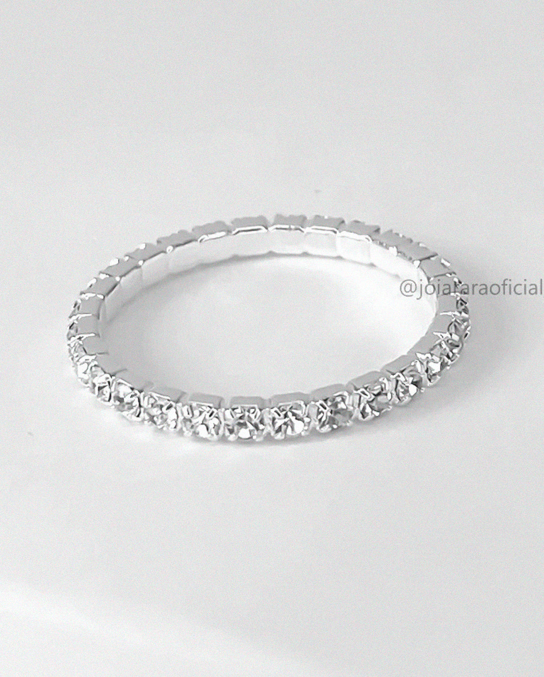 Anel Aparador de Aliança Cravejado Brilhante Banhado a Ouro ou Prata