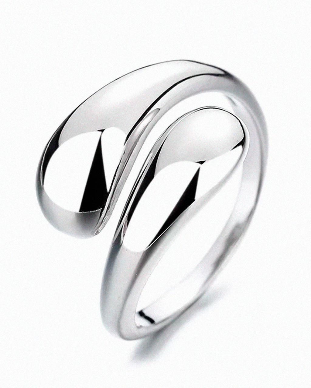 Anel Feminino Ajustável 2 Gotas Lisas – Semijoia Banhada a Ouro 18K ou Prata